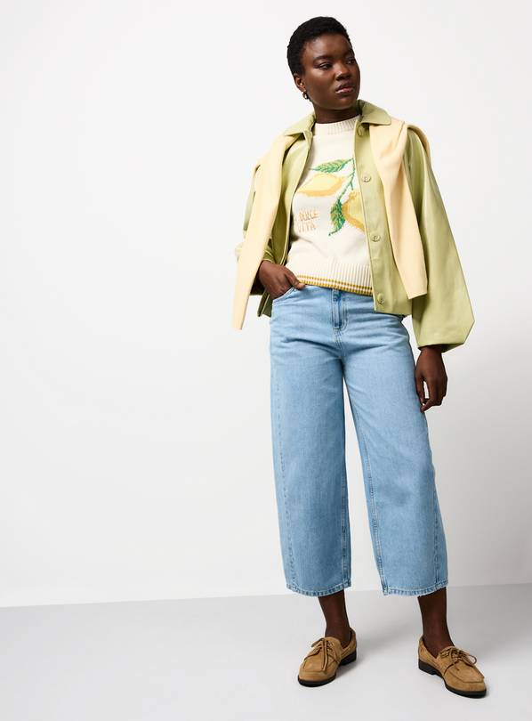 Buy Cream Lemon Graphic Knitted Vest Top L | Tops | Argos
